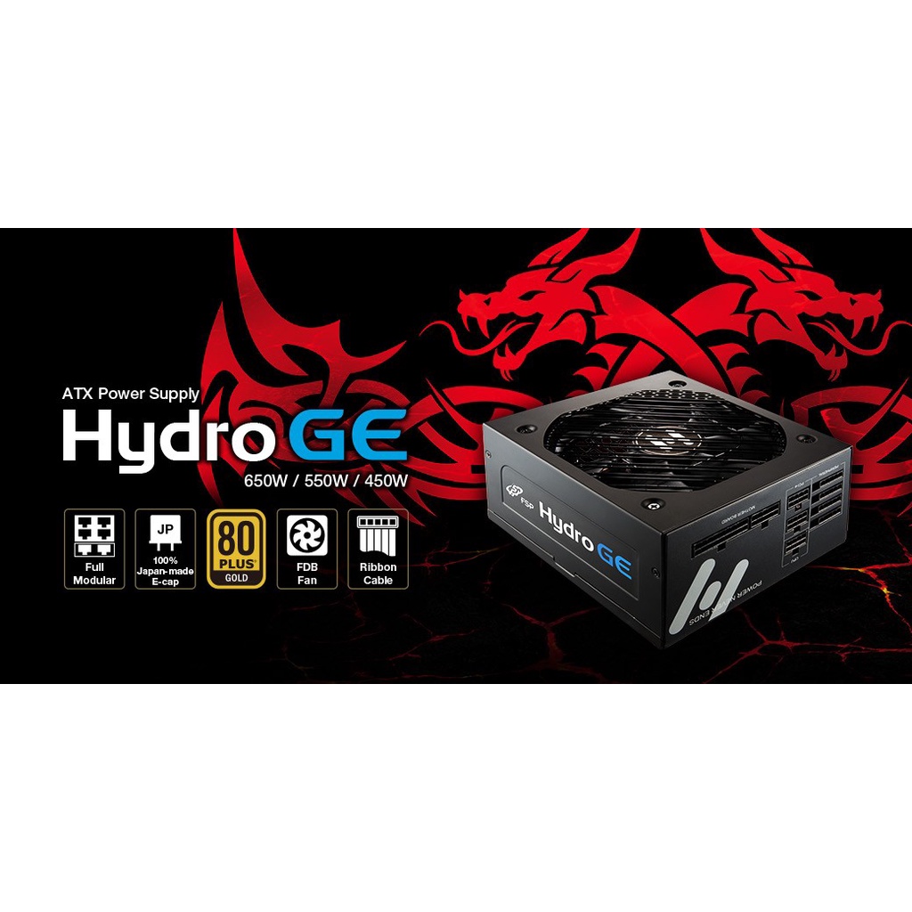 PSU FSP HYDRO GE 650W 80+ Gold | Power Supply Full Modular (HGE650)
