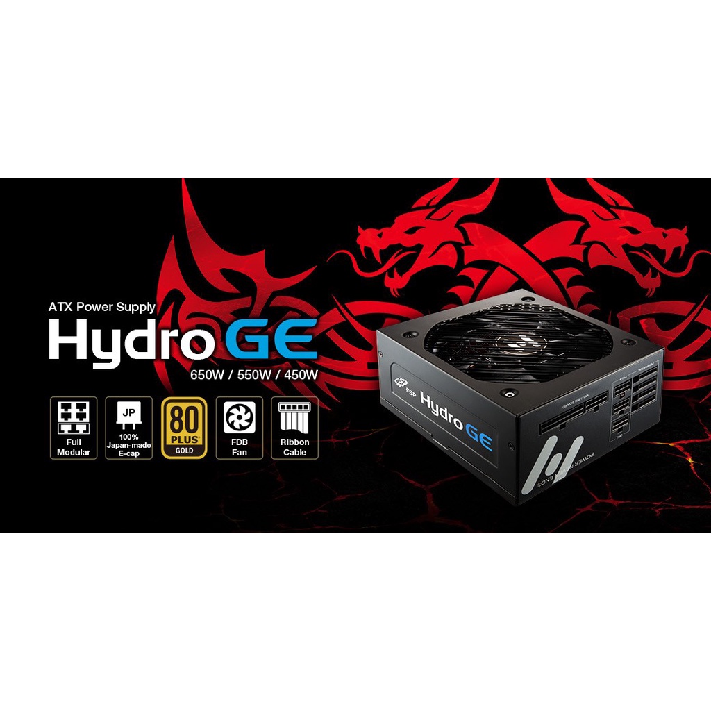 PSU FSP HYDRO GE 650W 80+ Gold | Power Supply Full Modular (HGE650)