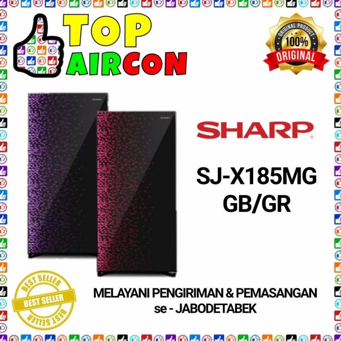 KULKAS SHARP SJX185MGGB LEMARI ES 1 PINTU SJX185MGGB GARANSI RESMI HEMAT2114