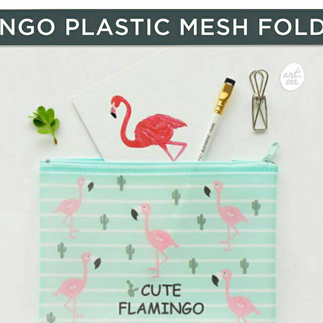 

Flamingo Plastic Mesh Folder A4