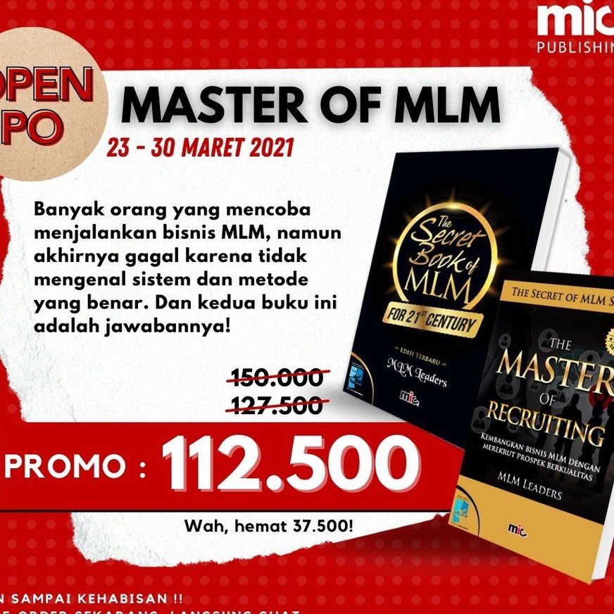 [ READY ] BUNDLE 2 BUKU THE MASTER OF MLM