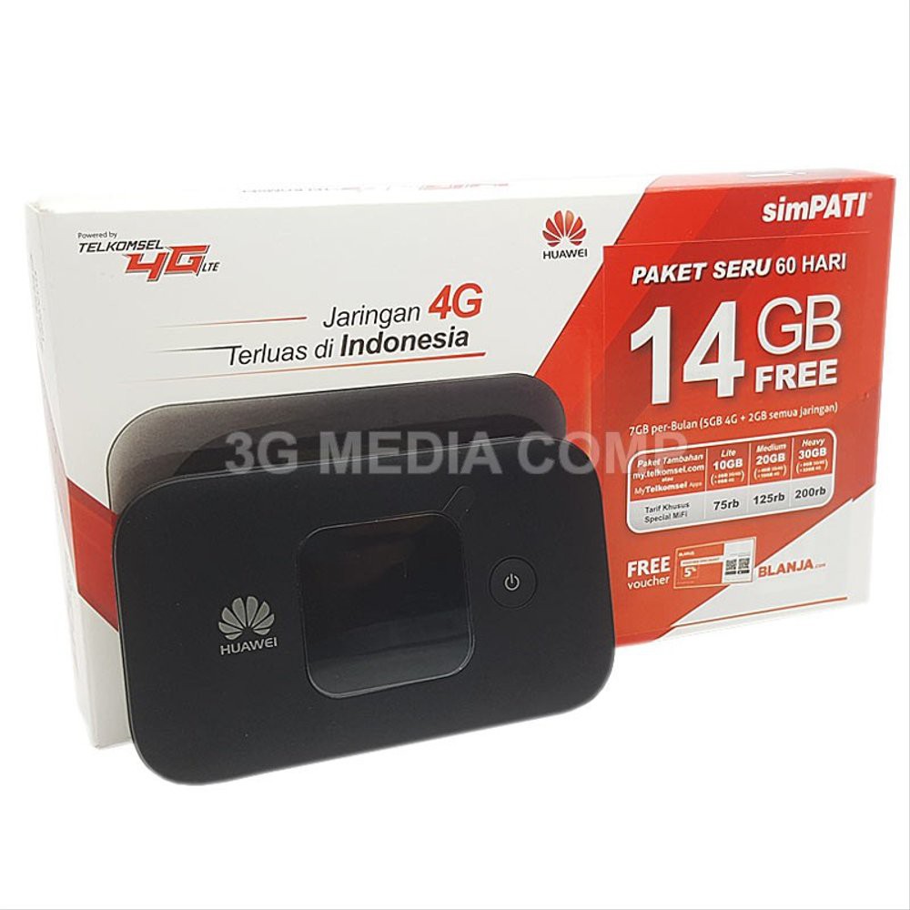 Modem Huawei E5577 Unlock Mifi 4G LTE Free Telkomsel 14GB  Terlaris