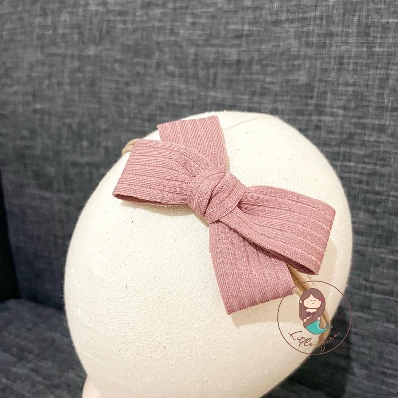 LITTLE YURA - Elona Headband (6 Warna) / Bandana Bayi / Newborn Headband Nylon Baby / Pita Bayi dan Anak / Aksesoris Bando Anak