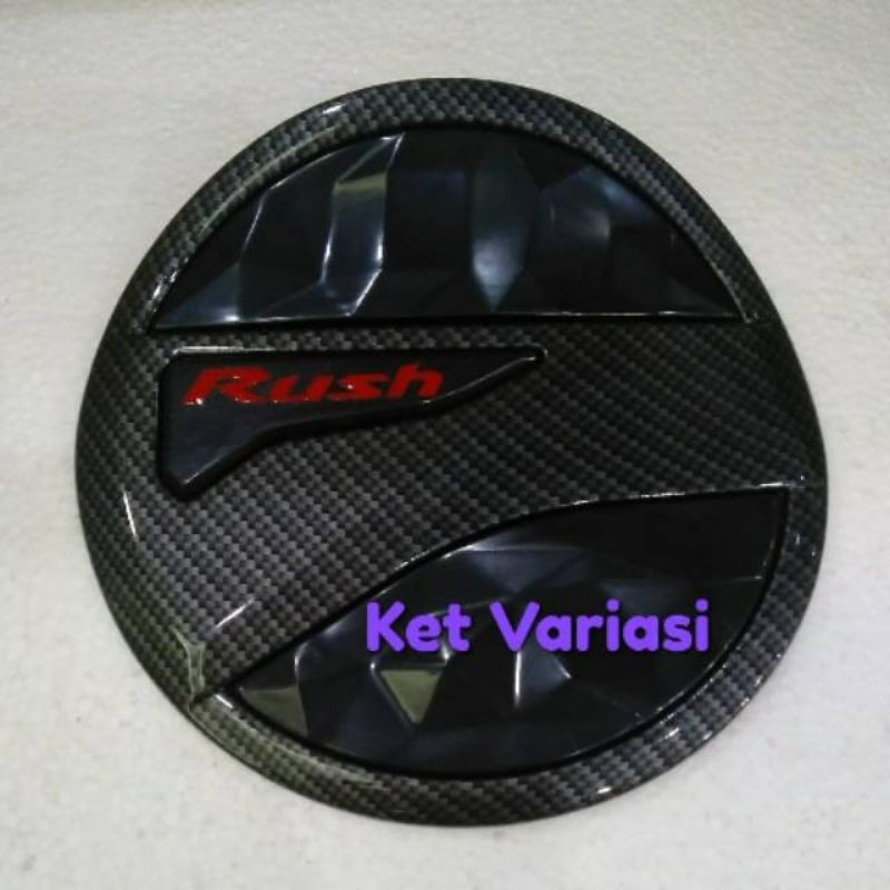 Tank cover all new Rush 2018 2020 2022  hitam combinasi carbon