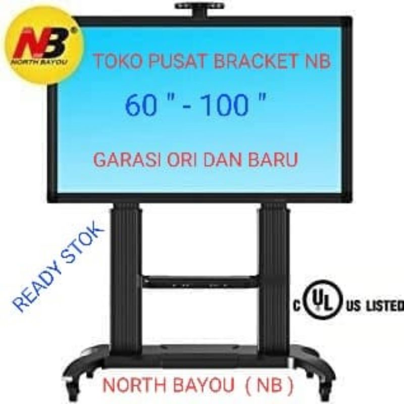 NORTH BAYOU STAND TV 60&quot;-100 &quot; CF100 LUXURY HEAVY DUTY TV CART PROMO !!!