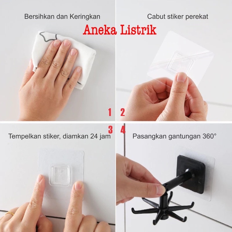GANTUNGAN PERALATAN DAPUR HOOK 6 KAKI PUTAR 360 DERAJAT GANTUNGAN KAMAR MANDI PERALATAN MASAK-8