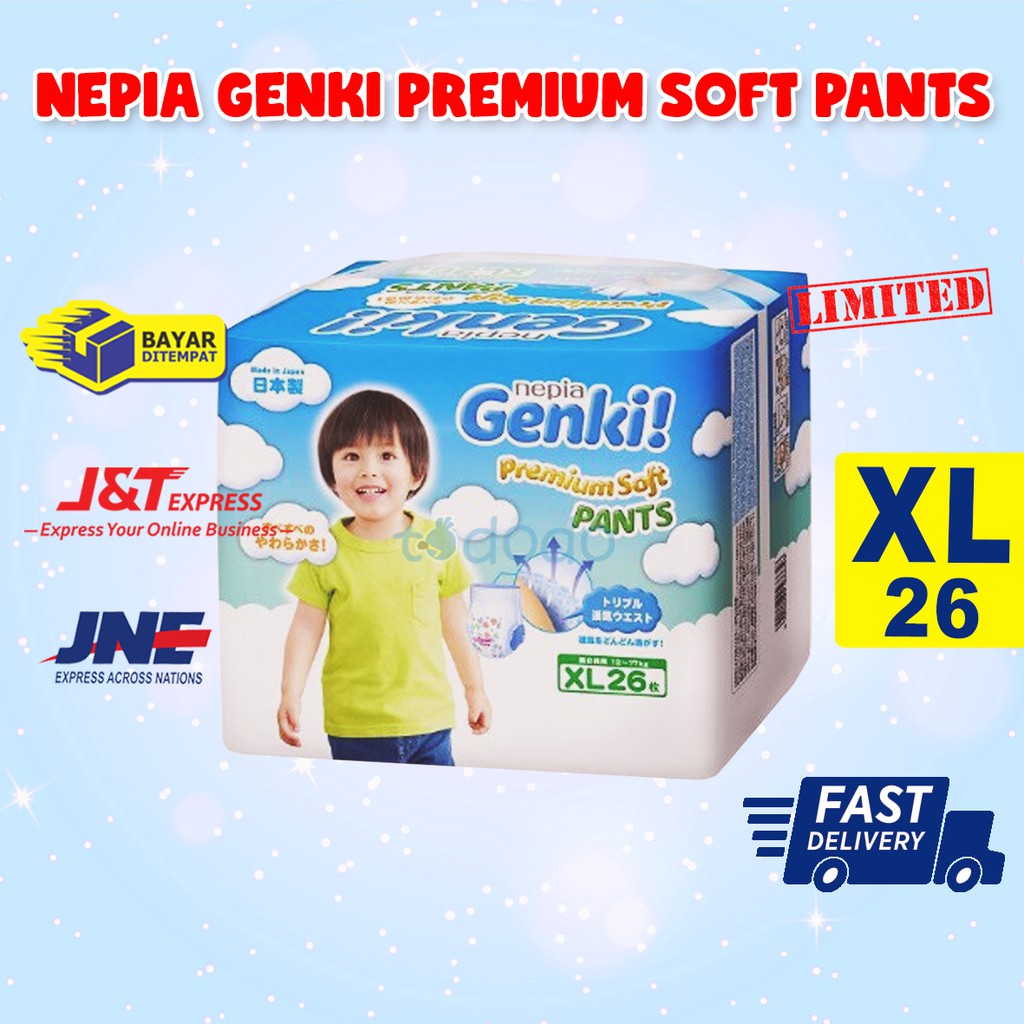 Nepia Genki Pants XL 26 - Popok Celana