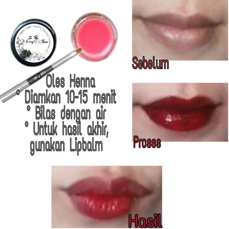 HENA BIBIR / HENA LIP HALAL / FREE LIP BRUSH