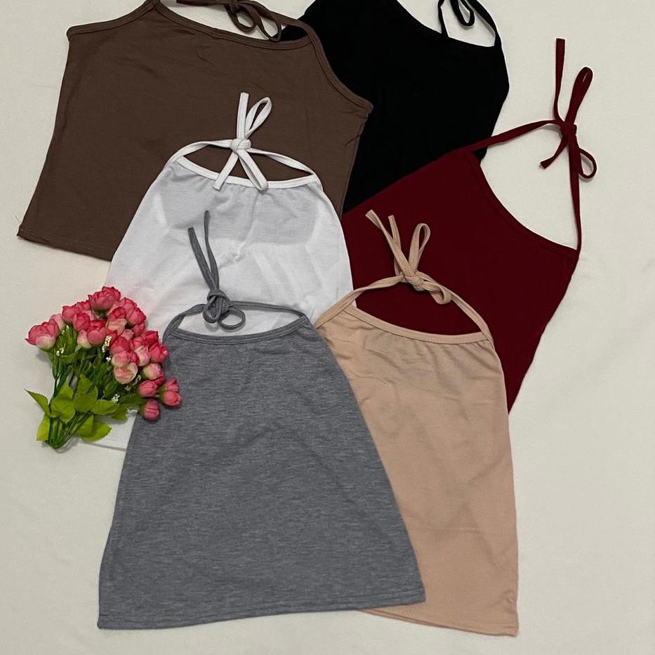 ➫ VECYSHOP || TANKTOP (IKAT LEHER) CROP TEE 8 WARNA ♬