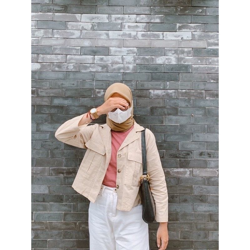 BEFAST - ZEC OOTD Wanita Kemeja JIMIN / Linen Outer Saku Nami Sora / Kemeja Bisa Di Pakai Sebagai Outer / Kemeja Polos Kekinian / Kemeja OOTD Wanita Ala Style Korean /Kemeja Banyak Warna