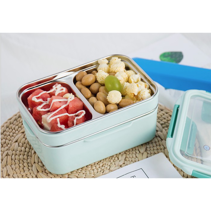 Kotak makan ANAK Lunch Box Tempat makan 2 tingkat 304 STAINLESS