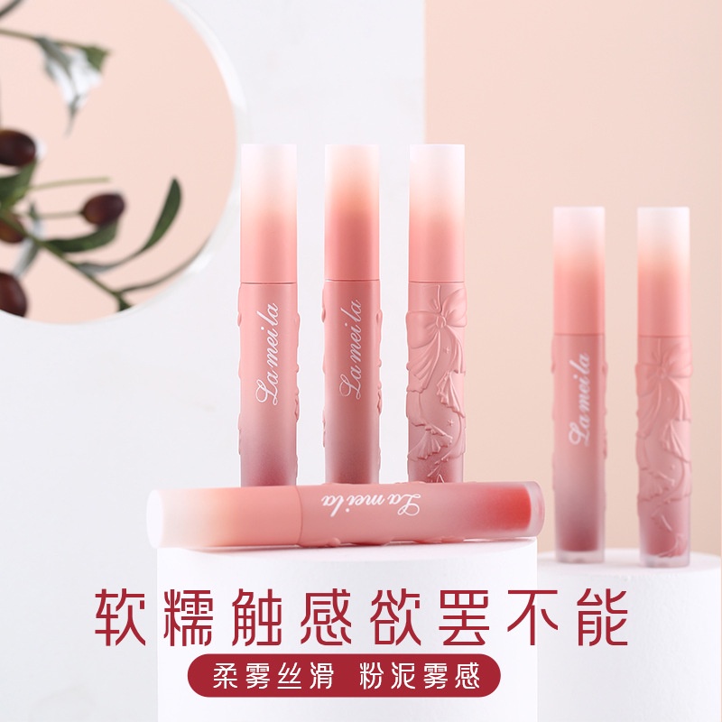 ~AB~ Lip cream Lip Glaze LAMEILA Ribbon Lipstik Pelembab Tahan Lama Lip Gloss Lipstik/liptint/lipcream/lipstick/lameila