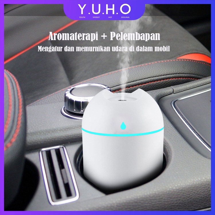 YUHO Diffuser humidifier mobil portable essential oil reed hampers safe care aromatheraphy pembersih udara Pelembab minyak esensial aromaterapi parfum pengharum uap ruangan air purifier penyejuk infuser minimisk-1