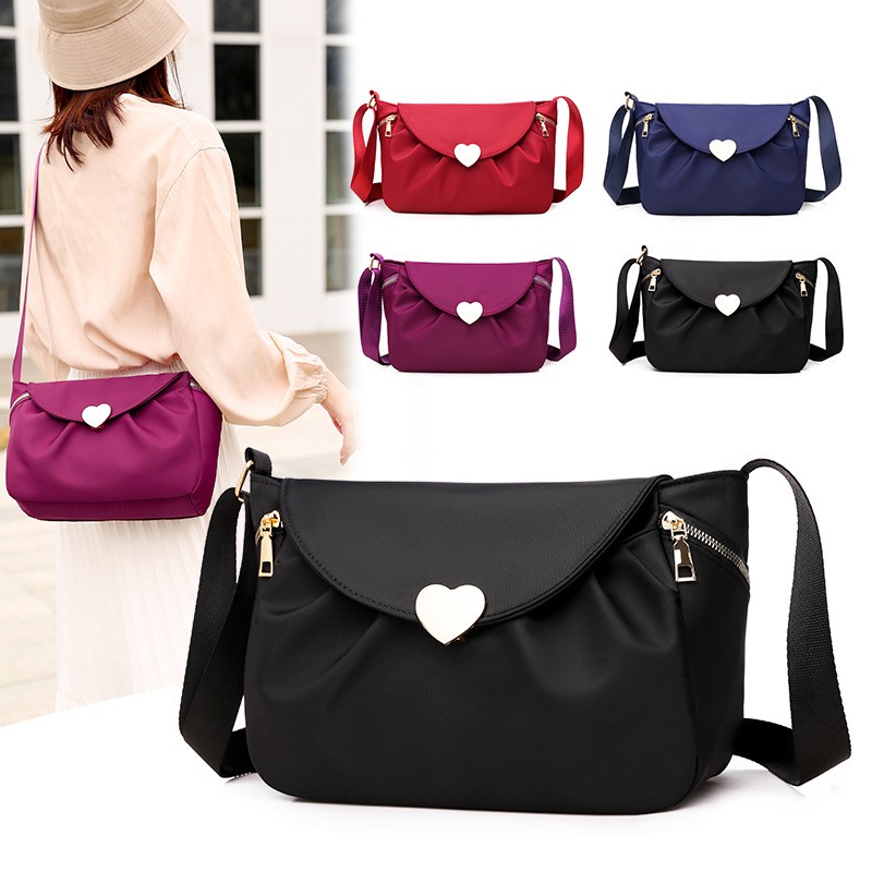 tas selempang wanita shouder bag waterproof import nylon Import Nj76