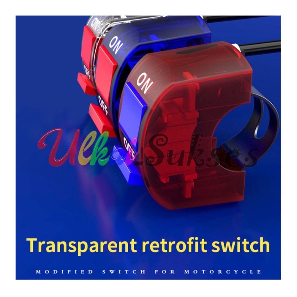 Variasi Aksesoris Saklar Tombol On Off Motor Transparant Universal Murah