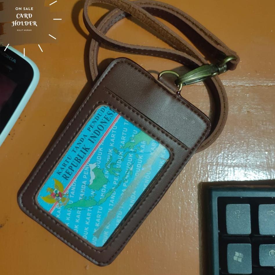 

LANGSUNG ATC.. Id Card Kulit Name Tag Kulit Card Holder Termurah