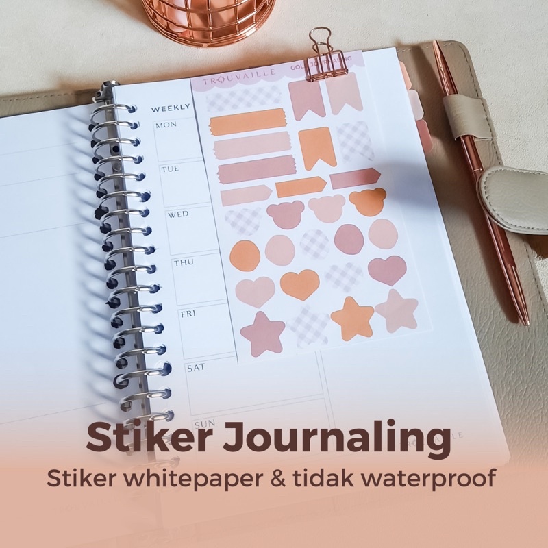 

Stiker untuk journaling bentuk lucu / Stiker polos HVS / Stiker journaling