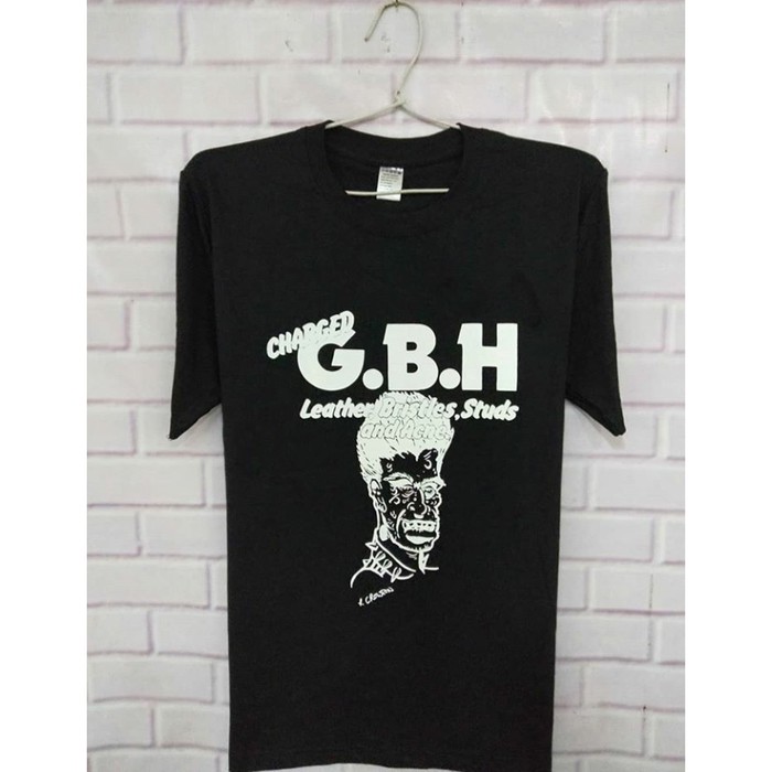 baju kaos tshirt musik metal pria wanita band GBH - Built up