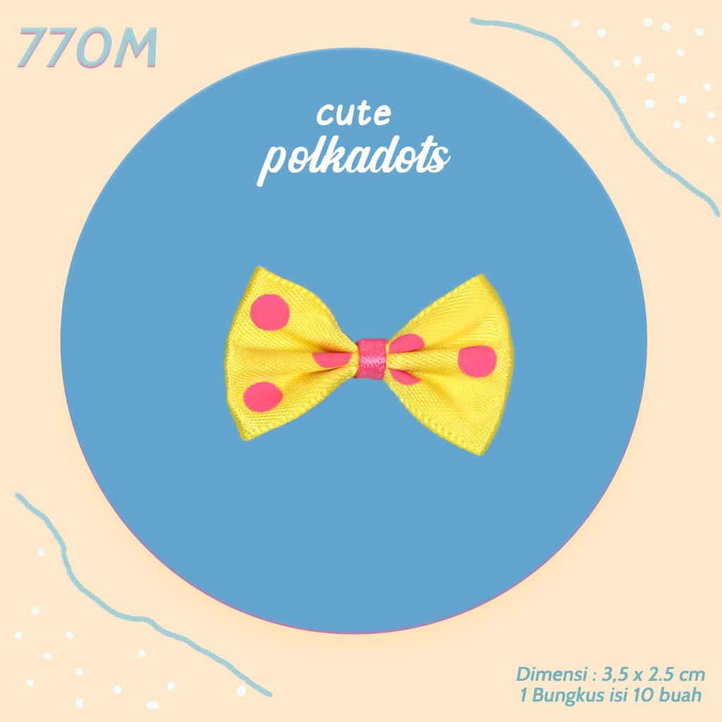 Pita Aplikasi Satin Polkadot 770M (per-10Pcs)