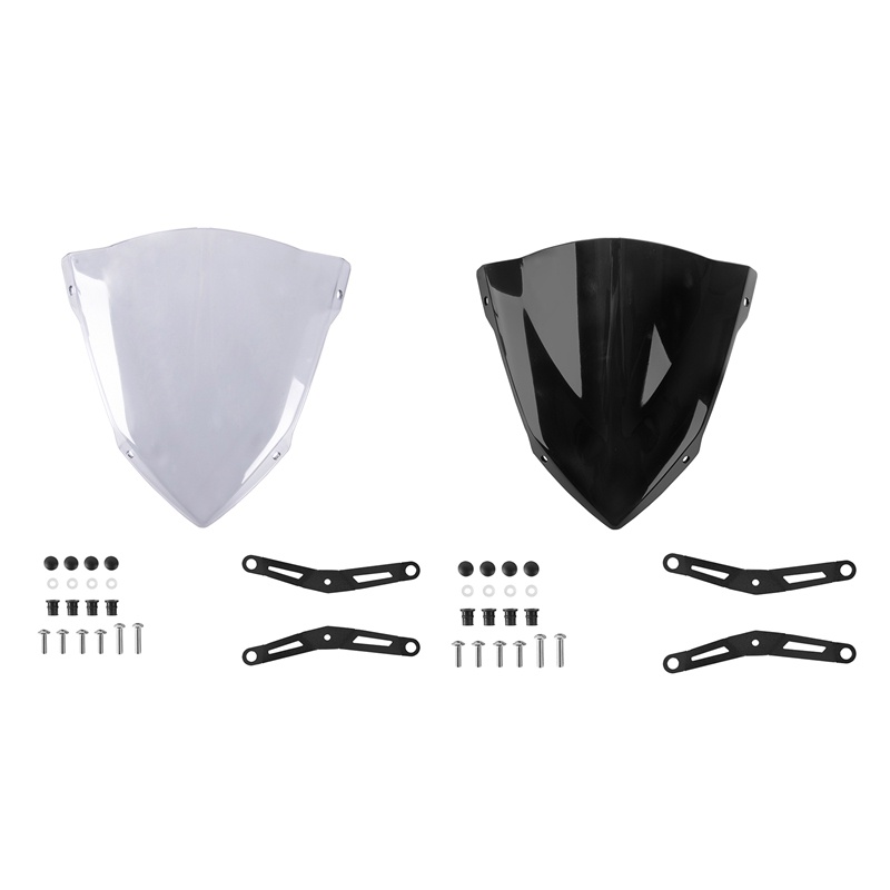 Motorcycle Windscreen Windshield Deflector with Bracket for Yamaha MT03 MT 03 MT25 MT 25 2020 2021 Transparent