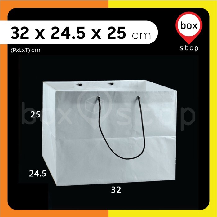 

Paper Bag - Paperbag Polos - PUTIH - 32x24.5x25 cm (10 pcs)