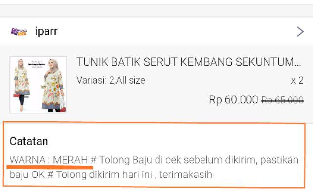 Tunik Batik Serut Kembang Sekuntum All Size