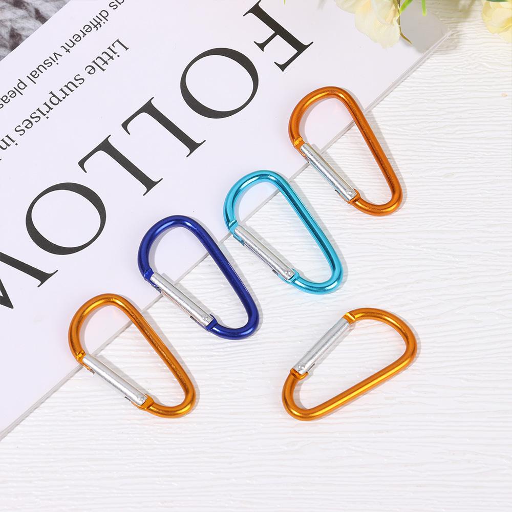 Wonder5/10pcs Tombol Panjat Acak Pengaman Baru Multicolor Aluminium Alloy Carabiner