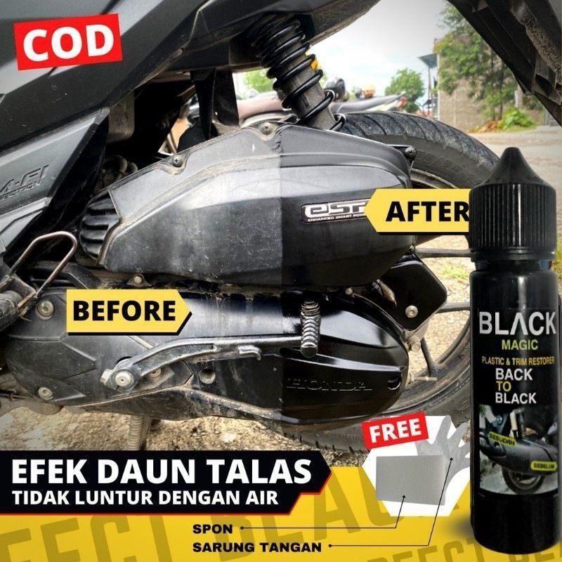 BLACK MAGIC PENGHITAM BODY DASHBOARD MOTOR MOBIL PERMANEN TERBAIK ORIGINAL DOFF MURAH KASAR DOHERO