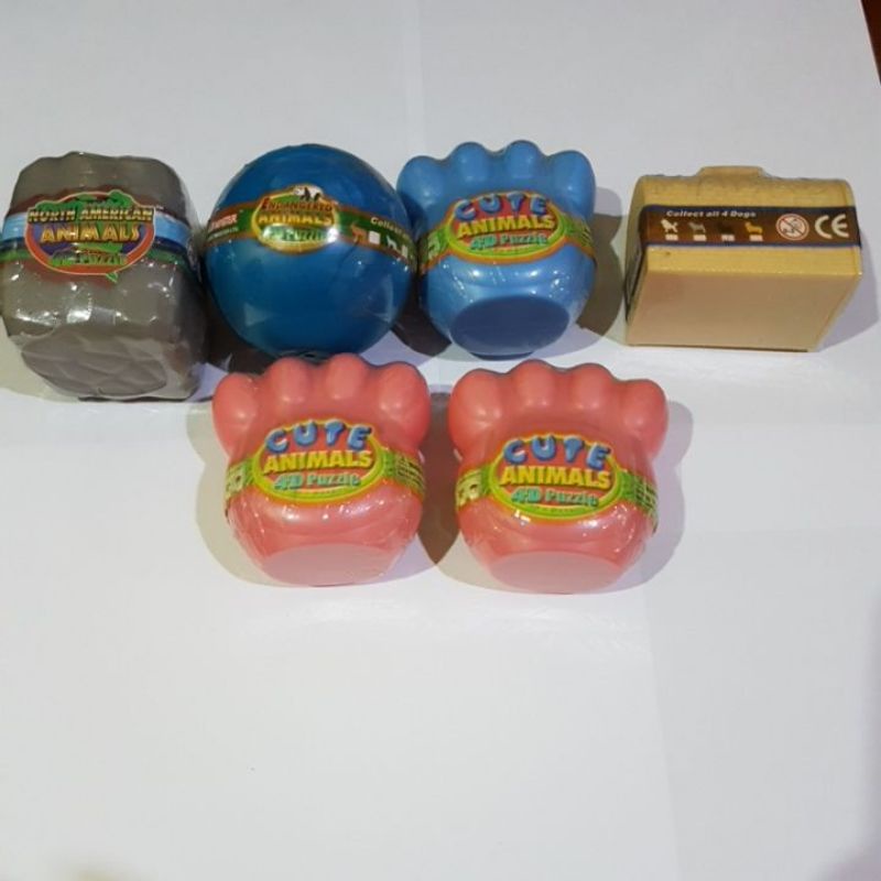 Mainan Edukasi Anak 4D Puzzle Binatang /  Hewan : Cute animals / Endangered animals / North American