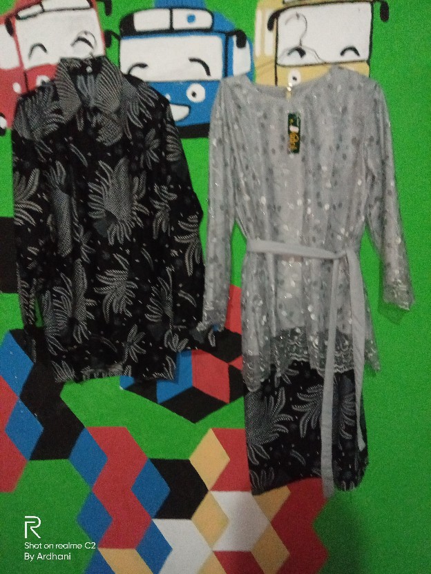 Ready 5 Warna Termurah Nayaka Batik - Batik Couple Dinda Slendang Padi Putih Atasan Tille