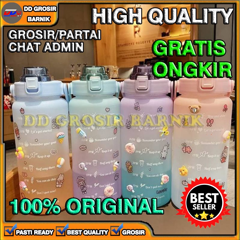 [DGB] BOTOL MINUM VIRAL MOTIVASI GRADASI 2 LITER STIKER 2D 3D 2L