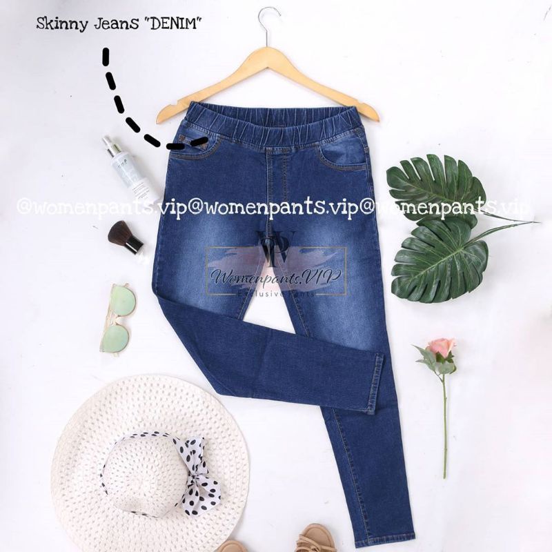 CELANA JEANS PINGGANG KARET UK 27 -38