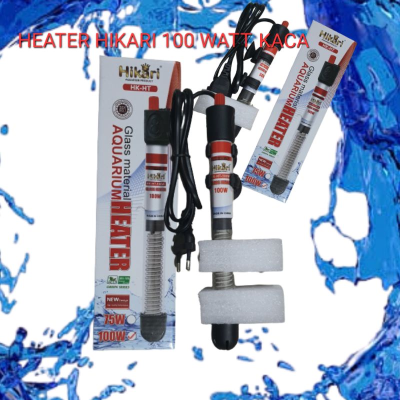 Heater Kaca HIKARI 100 WATT Pemanas air aquarium ikan Glass Material