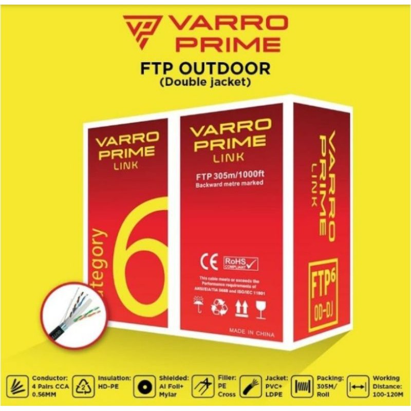 Varro Kabel STP FTP Outdoor Cat6e Ca6 Cat 6e Cat 6