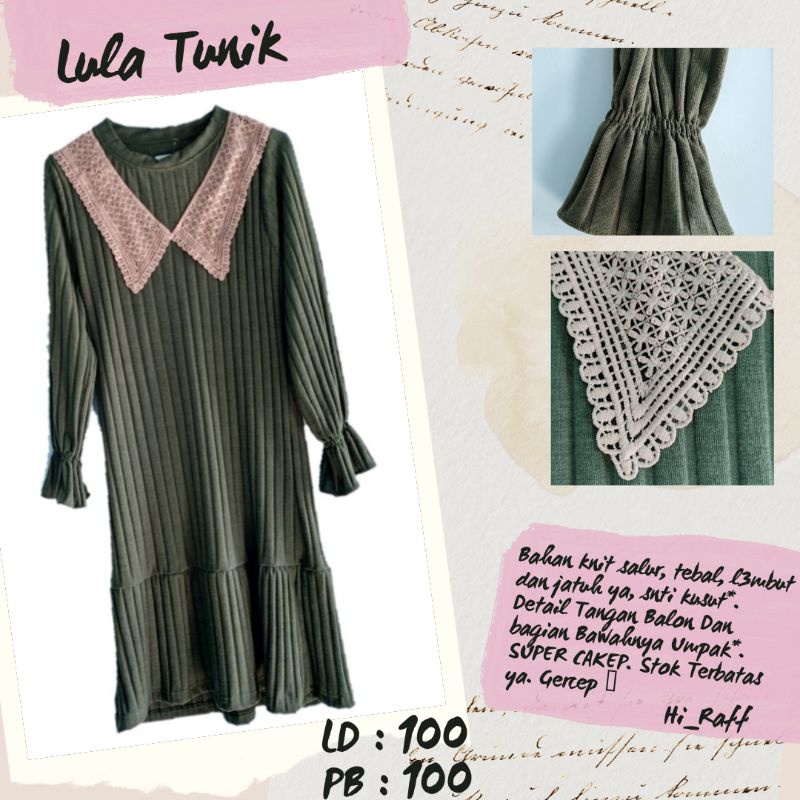 W&S SHERLEEN / LULA TUNIK  / TUNIK SALUR LENGAN PANJANG