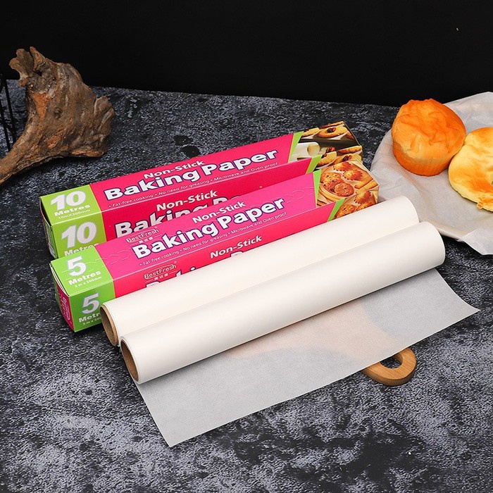 Baking Paper Kertas Baking Kertas Roti Alas Roti Silicone Oil Paper - Non-Stick Kertas Roti Baking Paper 5M/10M