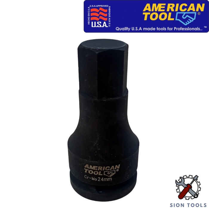 AMERICAN TOOL IMPACT HEX BIT SOCKET 3/4" DR 24 MM / MATA SOK IMPACT L