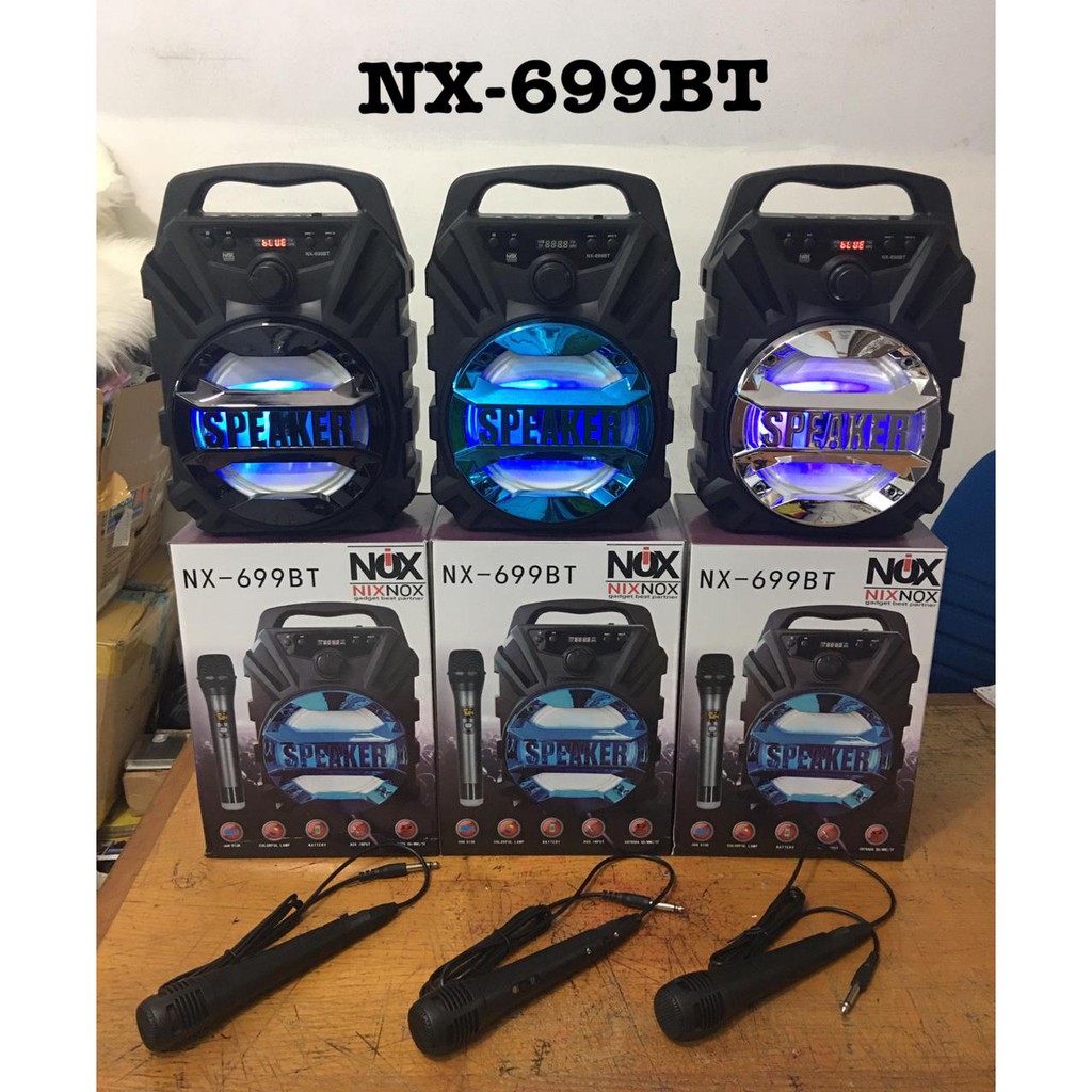 Speaker Karaoke Speaker Bluetooth NX-699BT Free Microphone Speaker Superbass