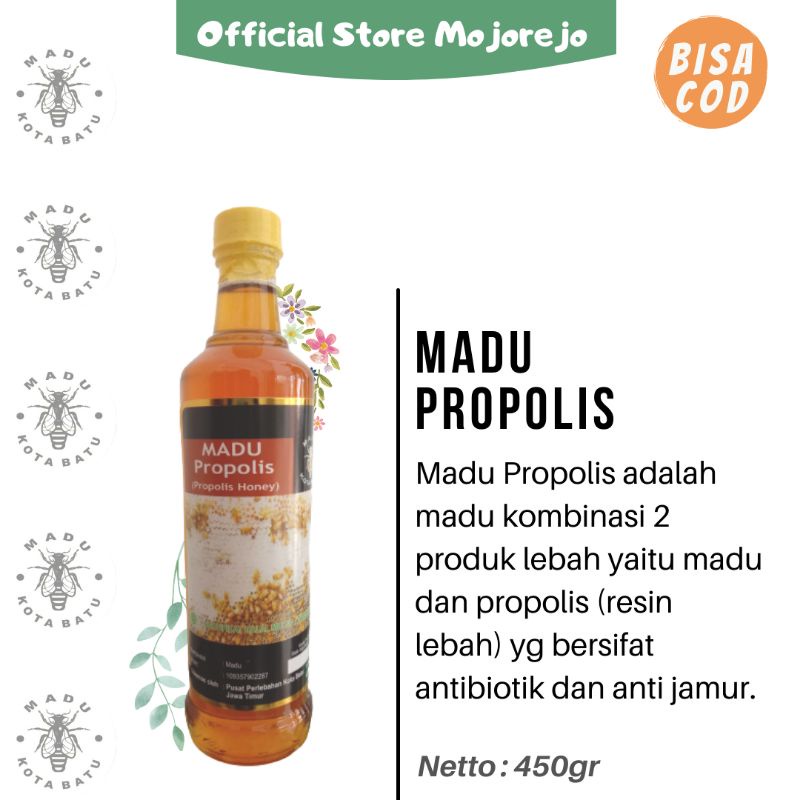 

Madu Propolis 2in1 Botol kaca 450gr (Madu Kota Batu)