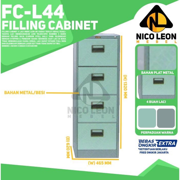 

Paper | Filling Cabinet 4 Laci Lion 44 Murah Baru