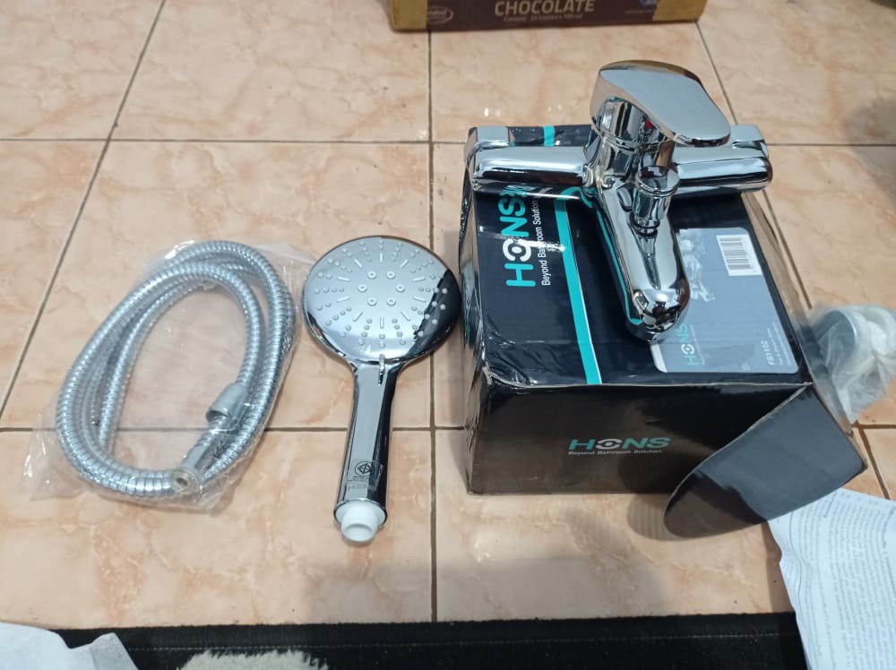 Set Komplit Kran Bathub Panas Dingin Tinggal Pasang