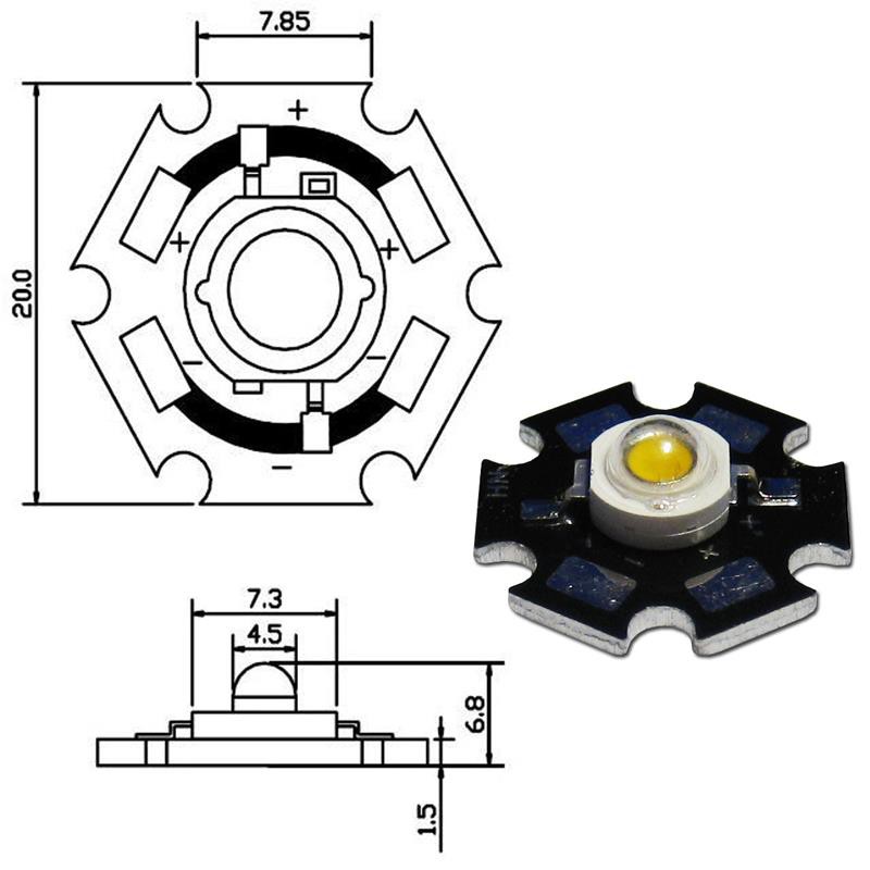 Heat Sink LED 1W 3W 5W Aluminium Plat Base PCB Pendingin