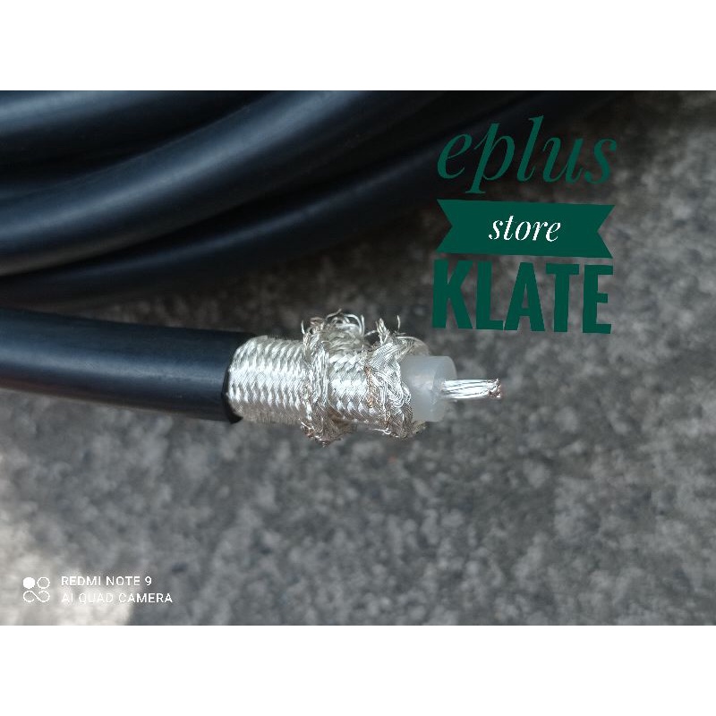 Kabel Rg214 Rg 214 Doubel outer perak iner serabut rg8 lentur