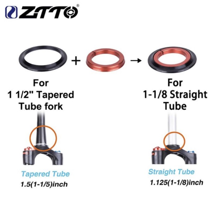 Headset ZTTO Tapper Tappered 44-55 mm Full Seal Bearing