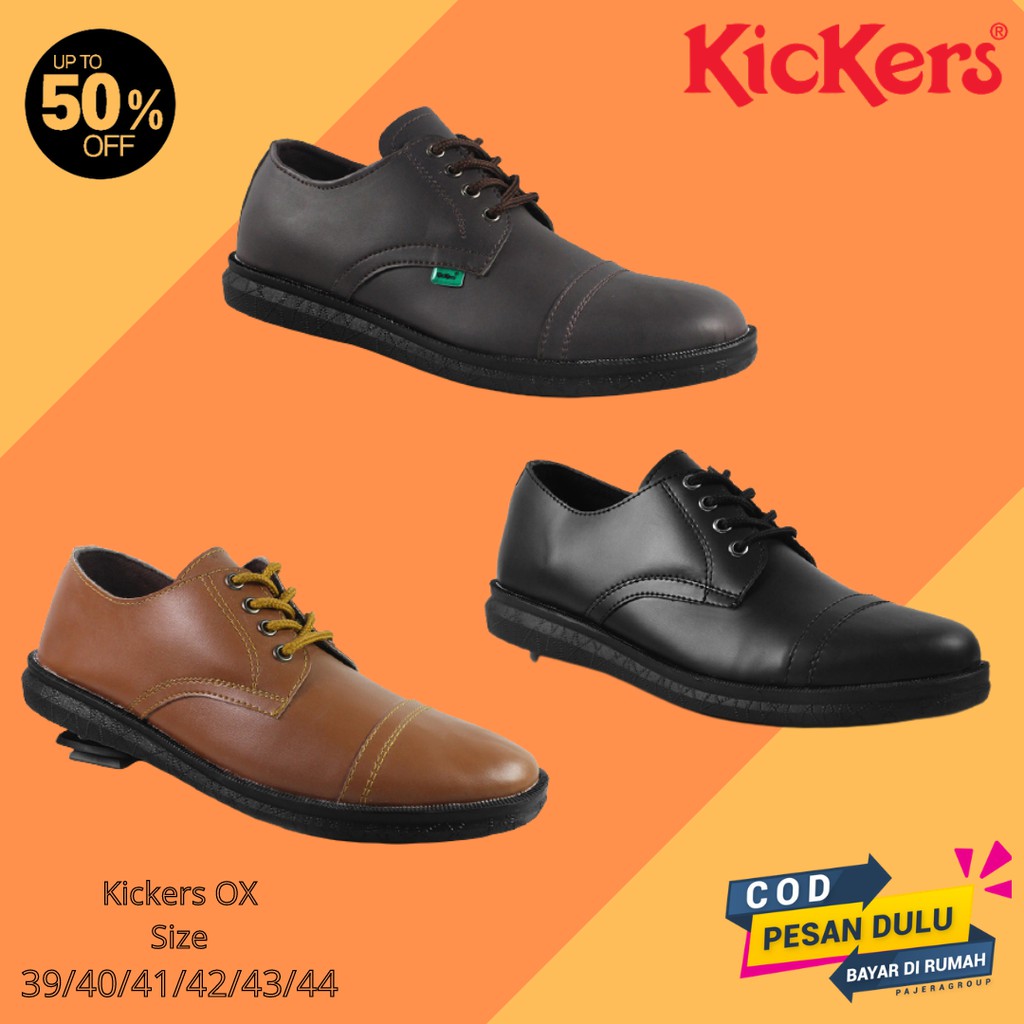 COD !! Sepatu Pantofel Pria Tali Kickers Ox Kasual formal Pria Kerja Kantor Murah