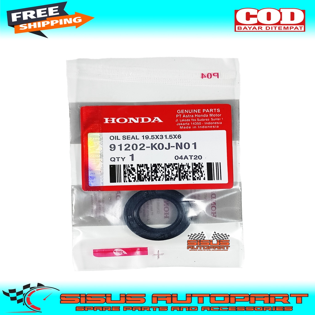 SEAL AS KRUK GENIO OIL SEAL 19.5X31.5X6 / SEAL KRUK AS GENIO BEAT ESP 2020 SCOOPY ESP 2021 BEAT STREET 2020 / SEAL AS KRUK KIRI GENIO K0J