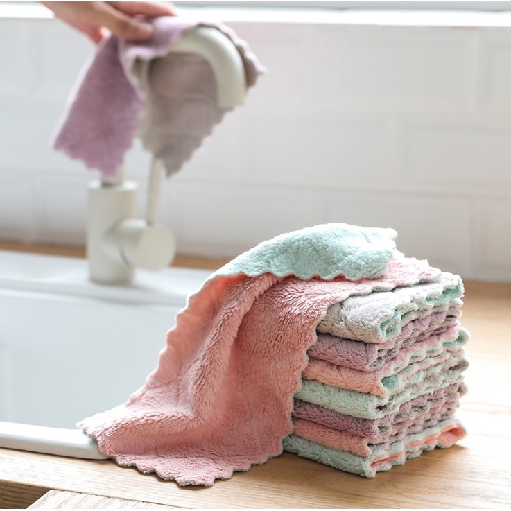 ART-015 Kain Lap Piring Anti Minyak Microfiber Lap Dapur Meja Bagus - 16 cm x 27 cm