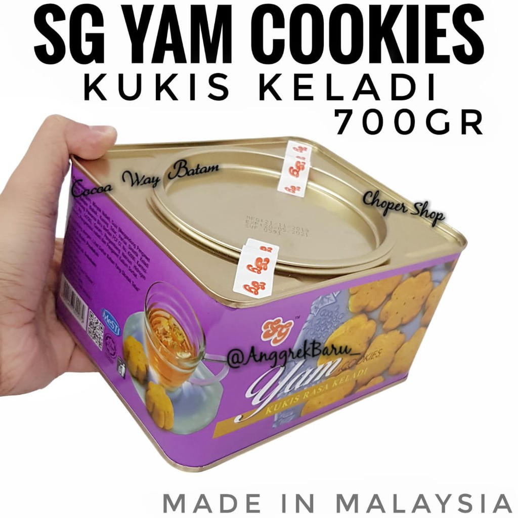 SG Yam Cookies Tin 700gr / Kukis Keladi Kaleng 700gram