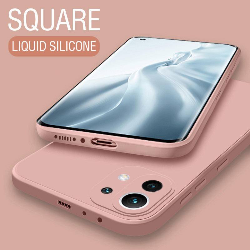 Casing Silikon Xiaomi Mi Poco F4 GT F3 F2 M3 M4 Pro Bentuk Persegi Untuk Poco X3 GT NFC X4 Pro