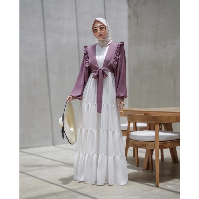 Maxy Sabrina (Dress + Rompi misah) Busui Friendly